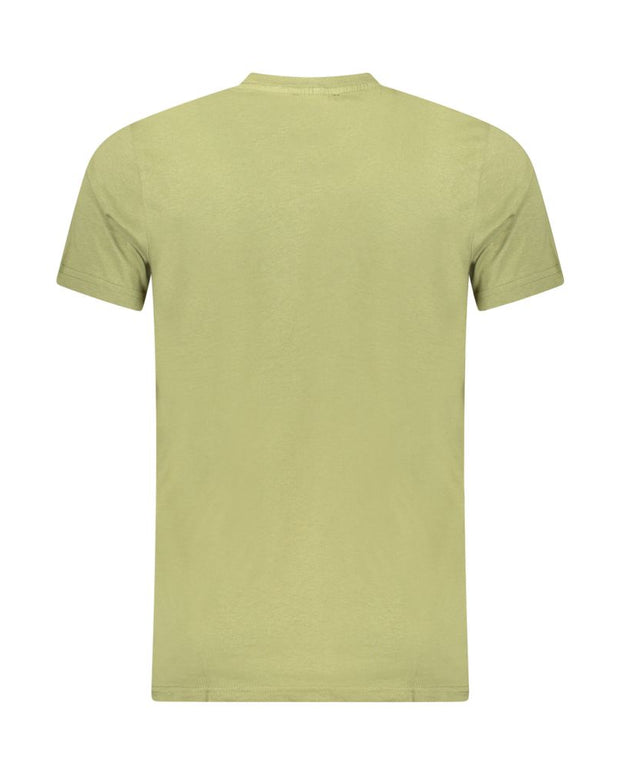 Green Cotton Men T-Shirt