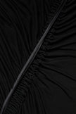 Black Mesh Trim Bodycon Long Sheath Dress