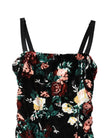 Black Floral Sequin Sleeveless Sheath Dress