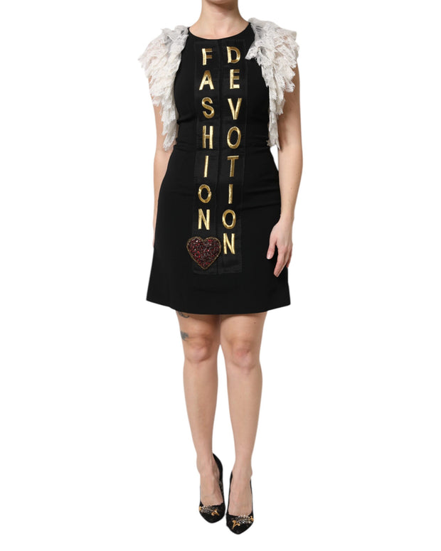 Black Fashion Devotion Embellish Mini Dress