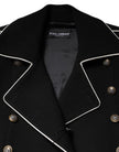 Black Wool Double Breasted Blazer Jacket