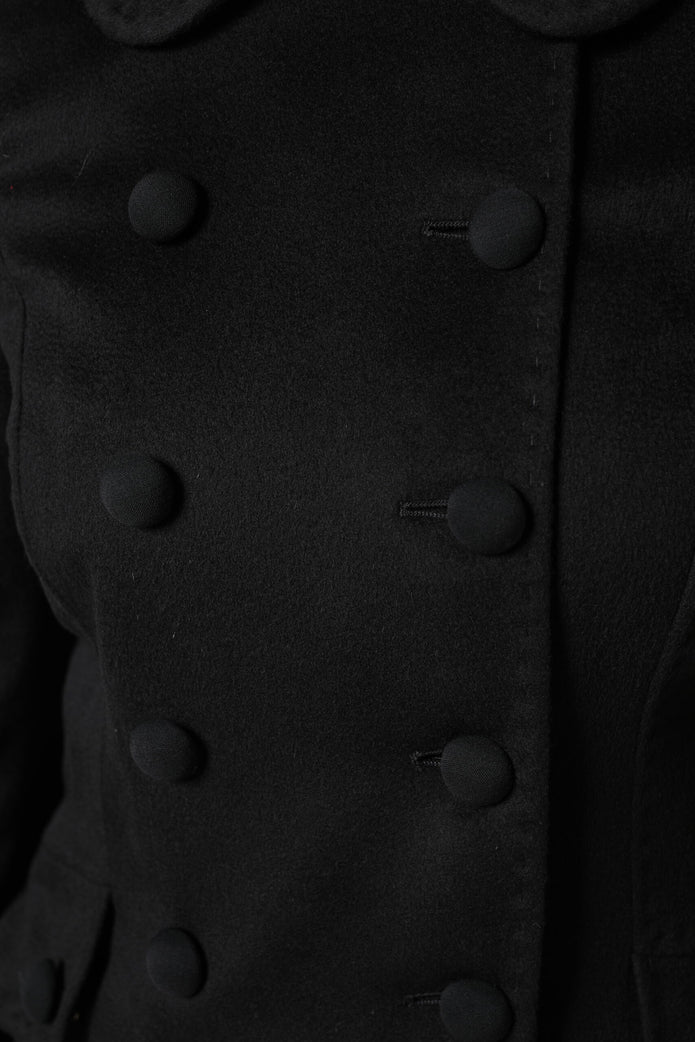 Black Wool Sartoria Italiano Blazer Jacket