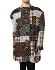 Multicolor Patchwork Button Down Jacket