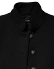 Black Wool Single Breasted Trench Coat Jacket
