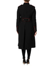 Black Wool Single Breasted Trench Coat Jacket