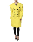 Yellow Double Breasted Trench Coat Jacket