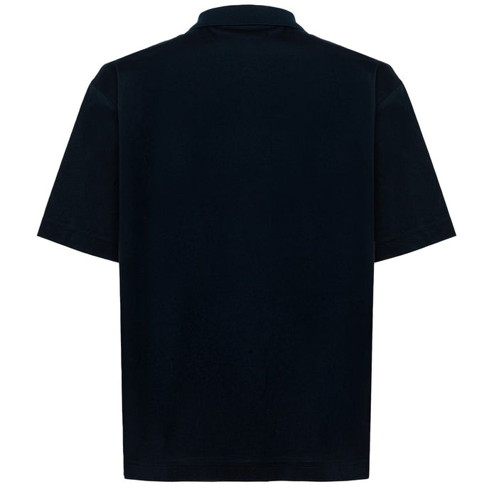Blue Cotton Polo Shirt