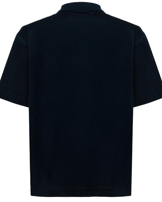 Blue Cotton Polo Shirt
