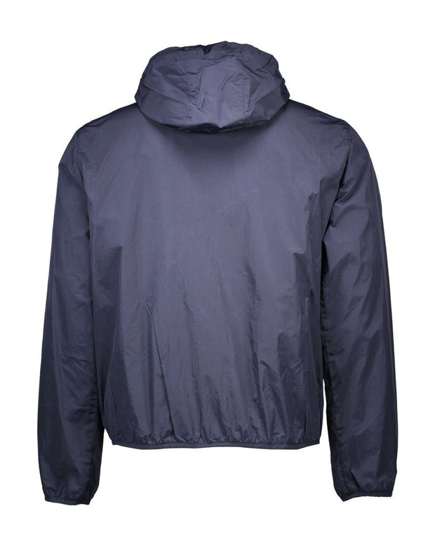 Blue Nylon Men Jacket