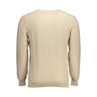 Beige Cotton Men Sweater