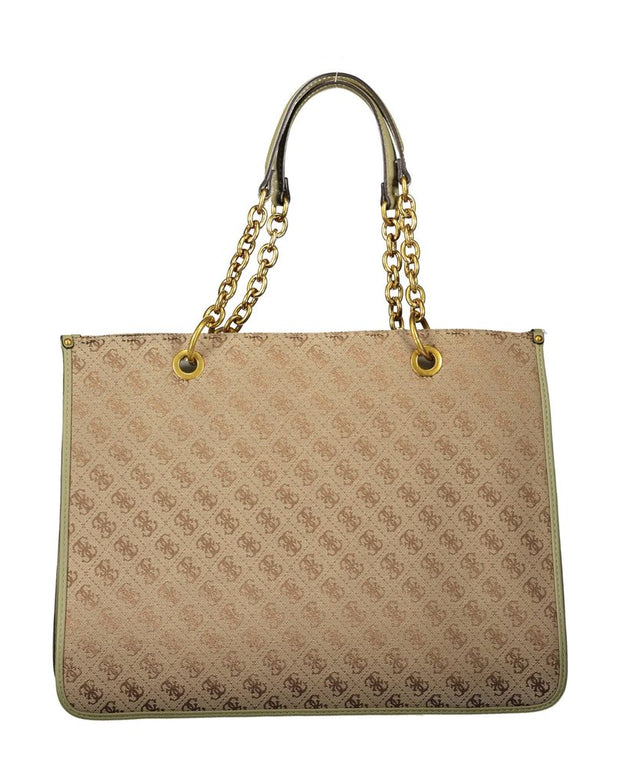 Green Polyester Women Handbag