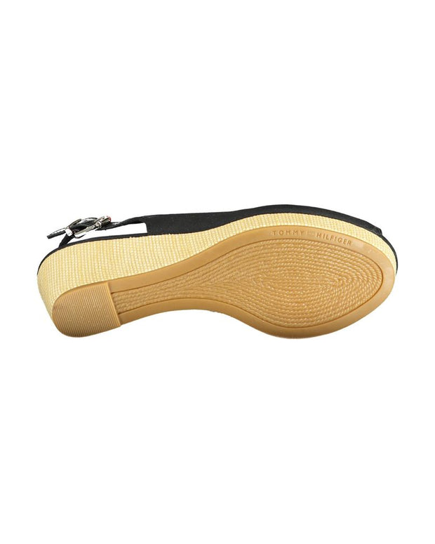 Black Leather Women Sandal