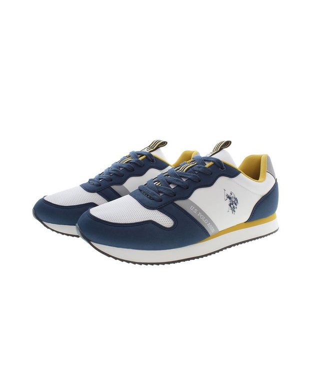Blue Polyester Men Sneaker