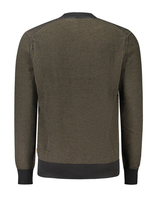 Black Cotton Men Sweater