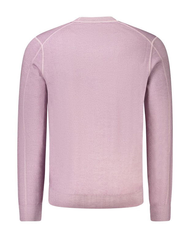 Purple Wool Men Sweater