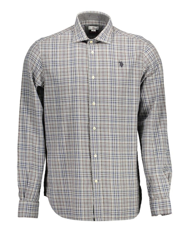 Brown Cotton Men Shirt