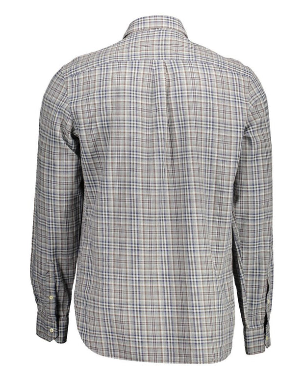 Brown Cotton Men Shirt