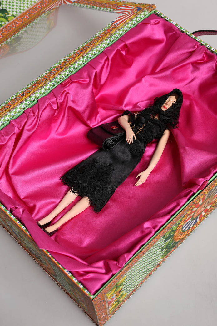 Black Dress Ceramic Porcelain Fashion Leather Sicily Dolls