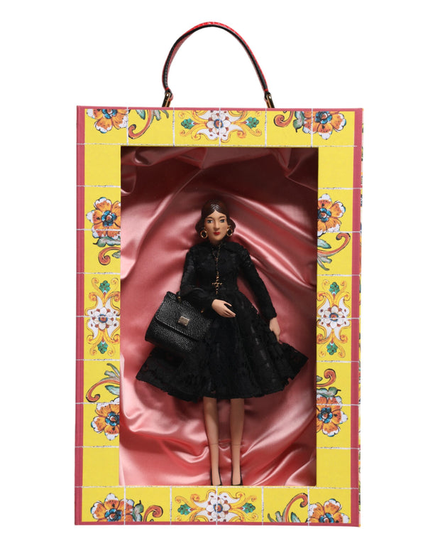 Black Dress Ceramic Porcelain Fashion Leather Sicily Dolls