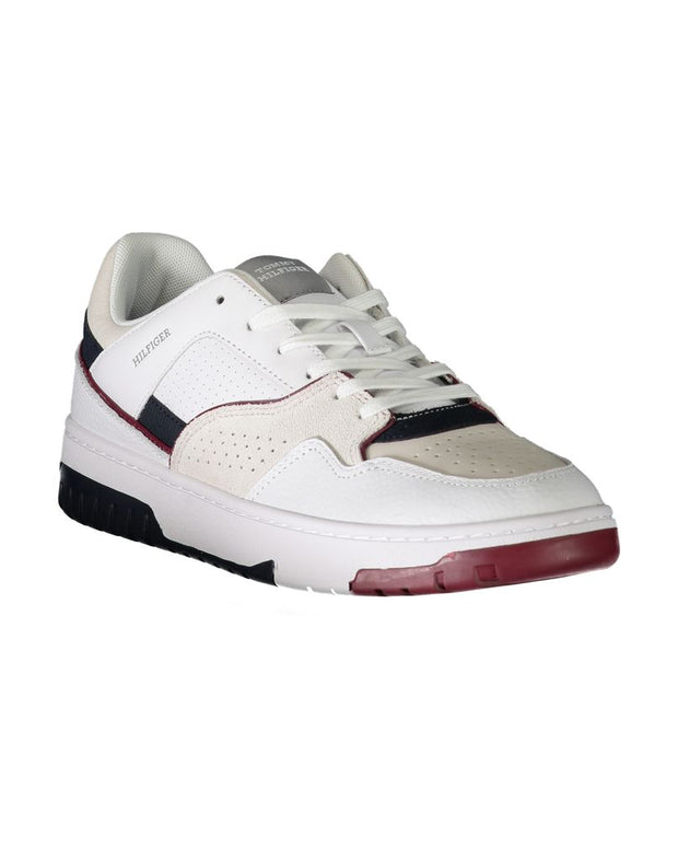 White Polyethylene Men Sneaker