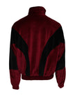 Red Black Cotton Logo FullZip Bomber Jacket