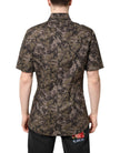 Multicolor Camouflage Button Down GOLD Shirt