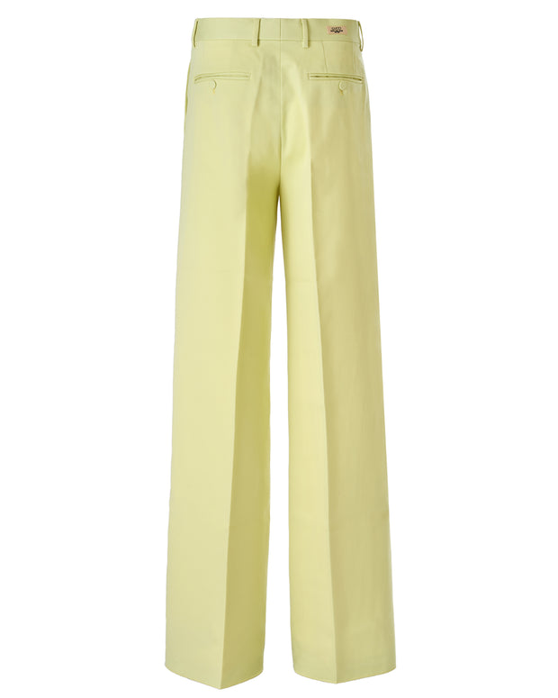 Lime Yellow Polyester Pants