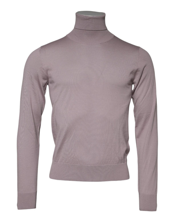 Brown Cashmere Knitted Men Pullover Sweater