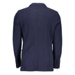 Blue Wool Men Jacket