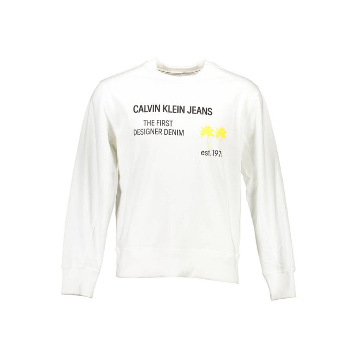 White Cotton Unisex Sweatshirt