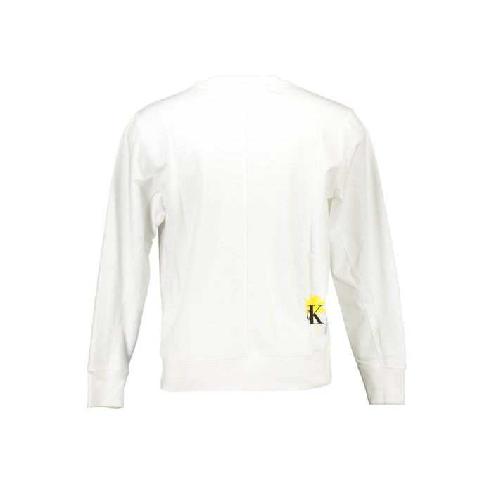White Cotton Unisex Sweatshirt