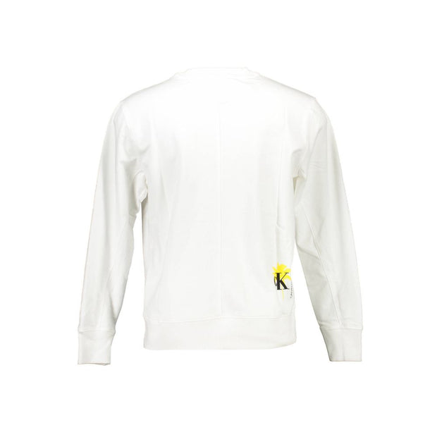 White Cotton Unisex Sweatshirt