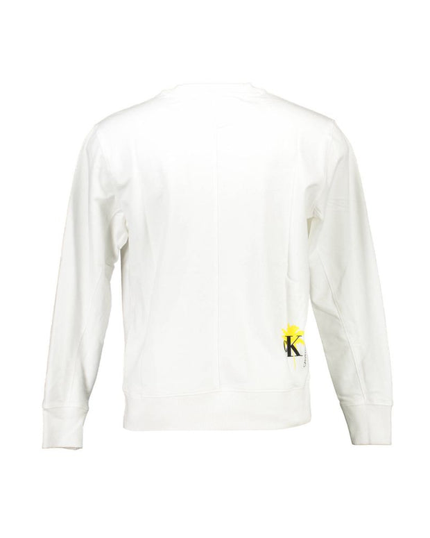 White Cotton Unisex Sweatshirt