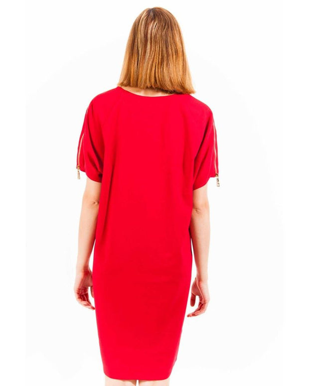 "Red Viscose Women Dress"