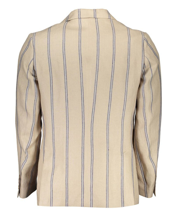 Beige Linen Men Jacket