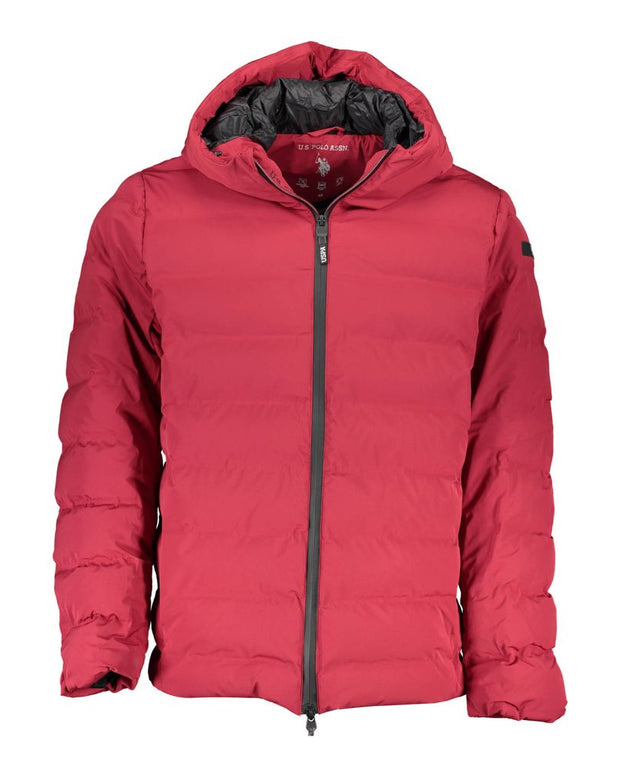 Red Polyamide Men Jacket