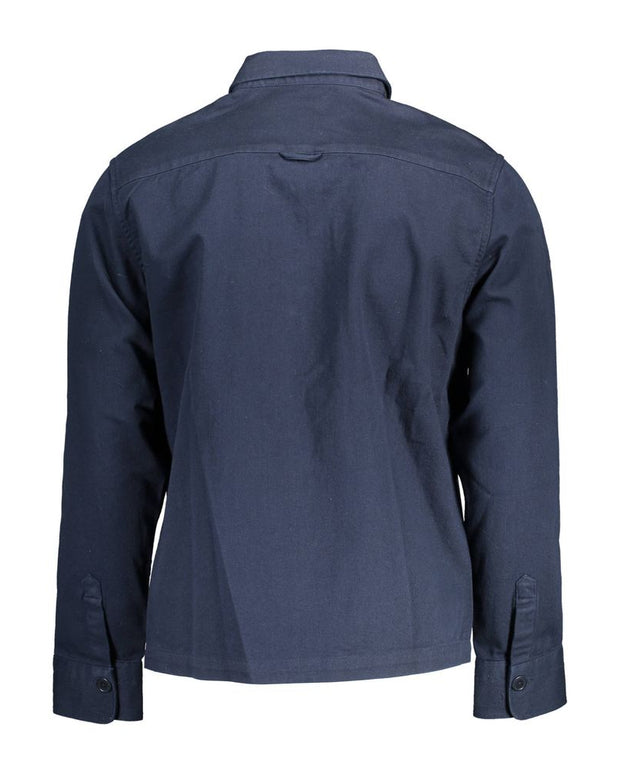 Blue Cotton Men Shirt