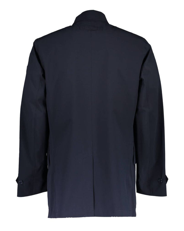 Blue Polyester Men Jacket