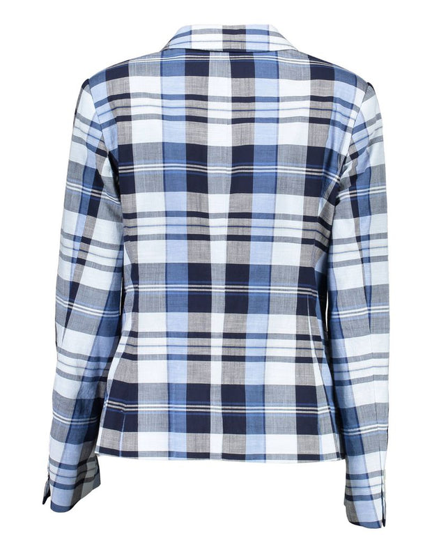 Light Blue Cotton Women Jacket