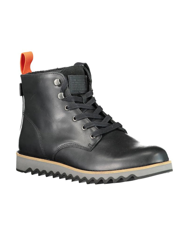 Black Leather Men Boot
