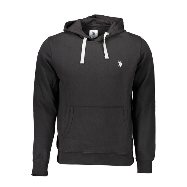 Black Cotton Men Sweater