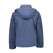Blue Polyester Men Jacket