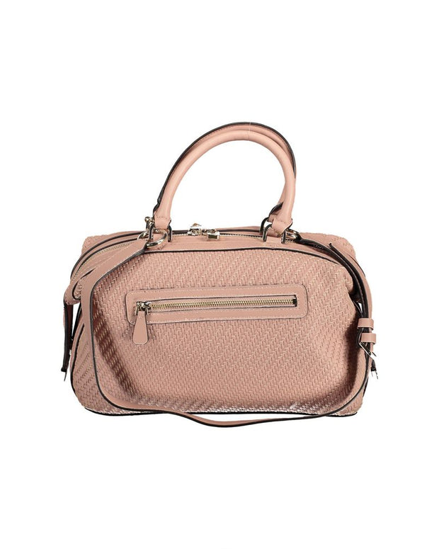 Pink Polyethylene Women Handbag
