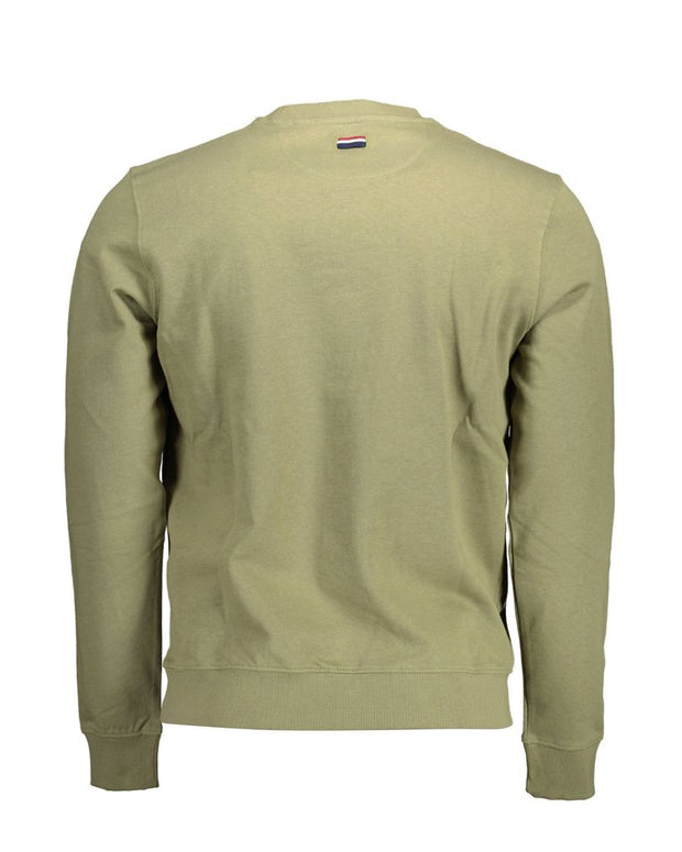 Green Cotton Men Sweater