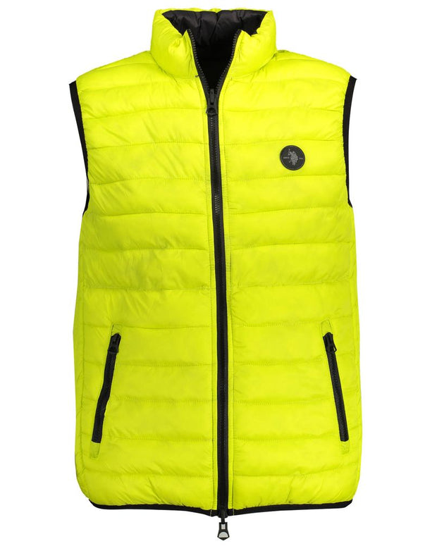 Yellow Nylon Men Jacket