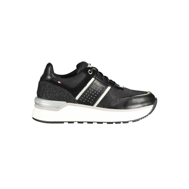Black Polyester Sneaker