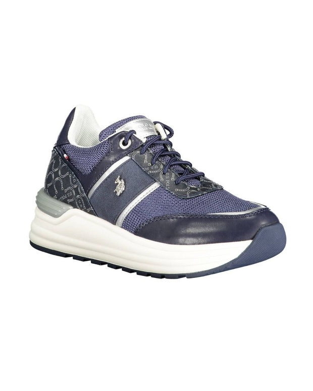 Blue Polyester Women Sneaker