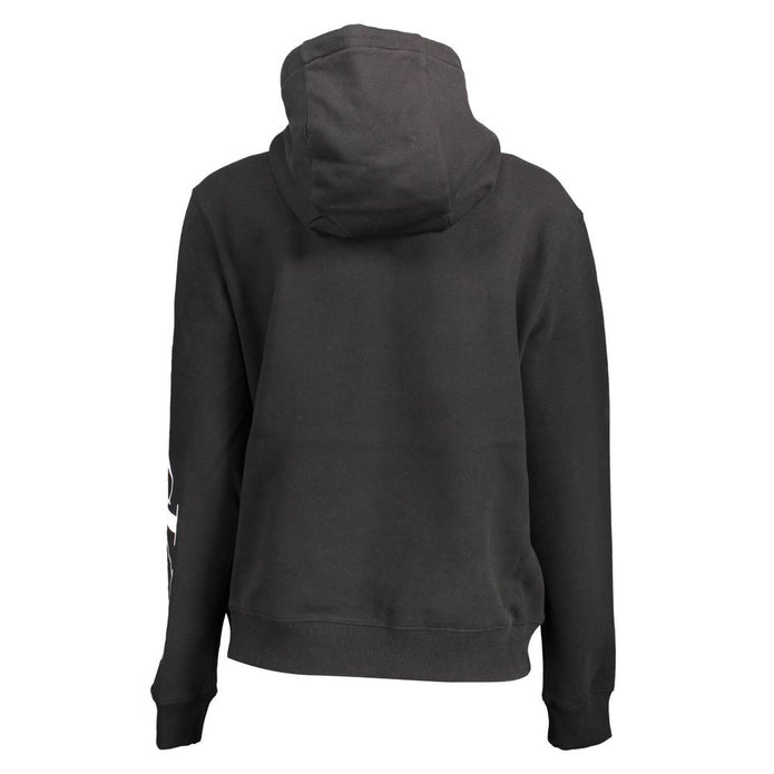 Black Cotton Women Sweatshirt