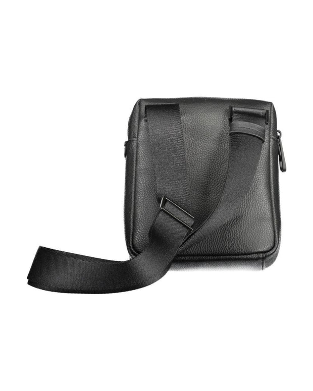 Black Polyester Men Shoulder Bag