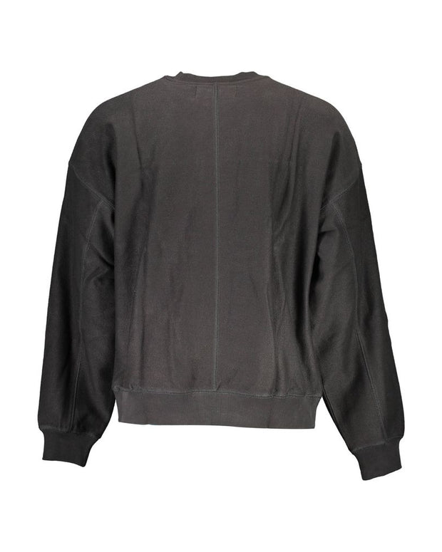 Black Cotton Men Sweater